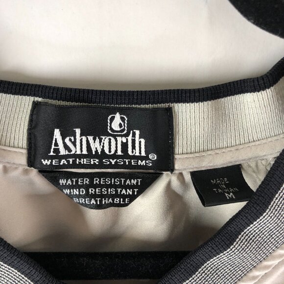 Ashworth Mens Weather Systems Water Wind Resistant Pullover Jacket Pockets M - Picture 4 of 5